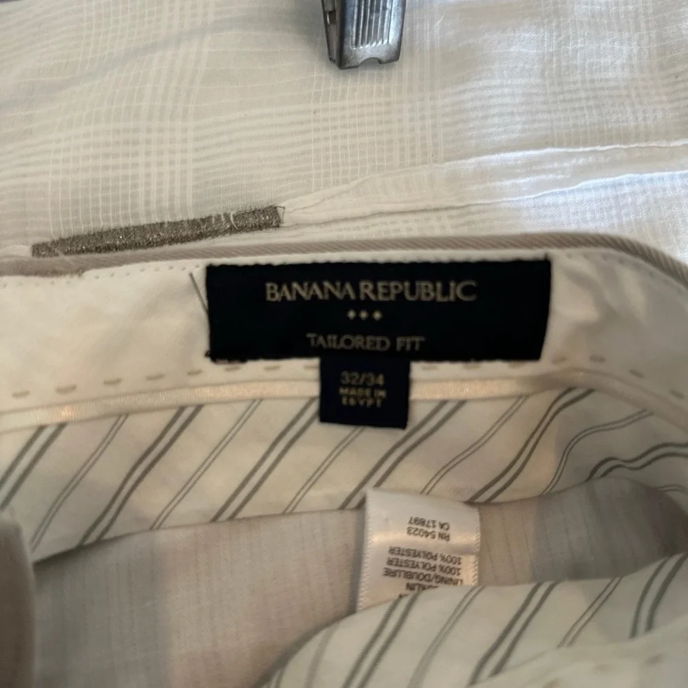 Banana Republic Men's Khaki linen blend Chinos